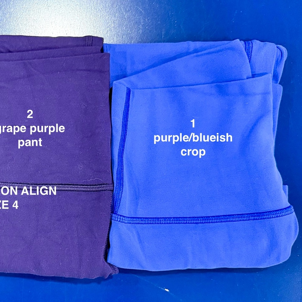 Lululemon align legging crop size 4 # 1 blueish purple crop